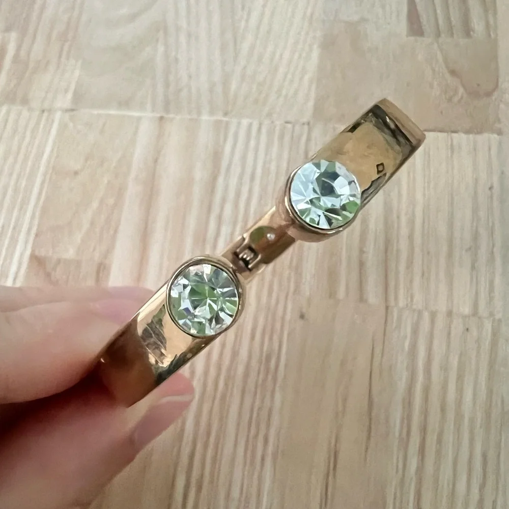 Kate spade New York rose gold tone hinged fashion cuff bracelet